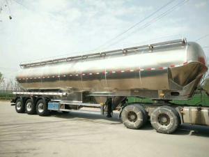 Quality 55cbm Flour Tank Semi Trailer Three Axles Stainless Steel Material wholesale