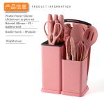 Kitchen Cooking Tool Set Food Grade Silicone Wooden Spoon Set for Customer