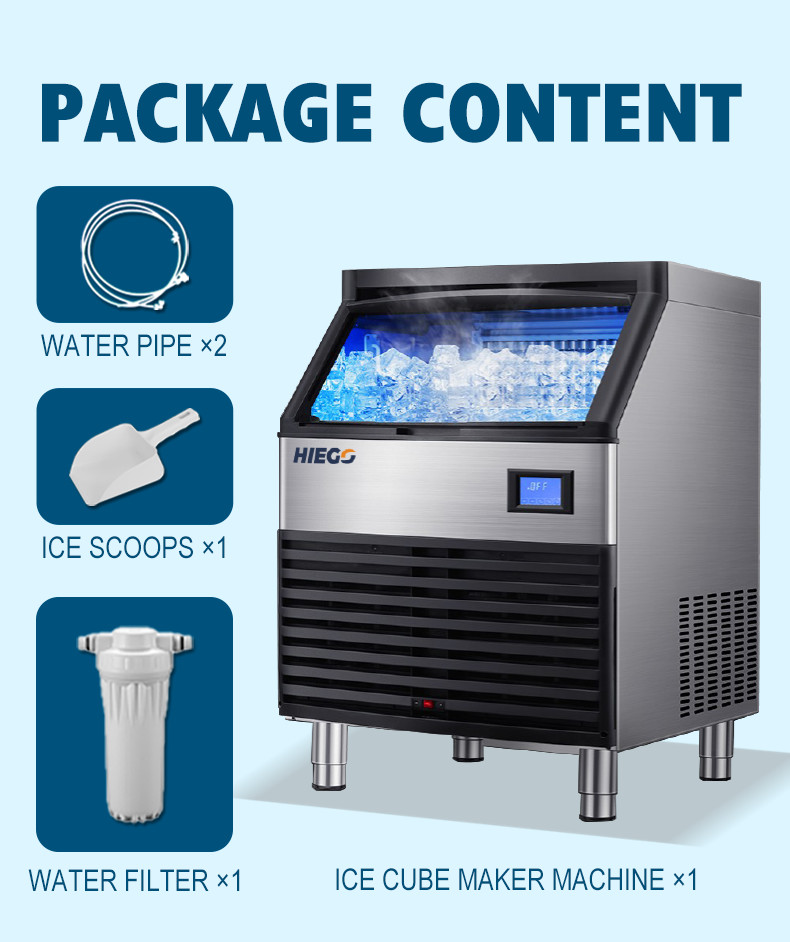 80kg Automatic Water Flowing Vertical Bolck Cube Ice Maker Making Machine