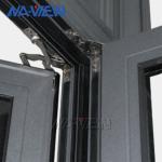 Wooden Color Thermal Break Aluminum Casement Window Door Double Glazed Windows