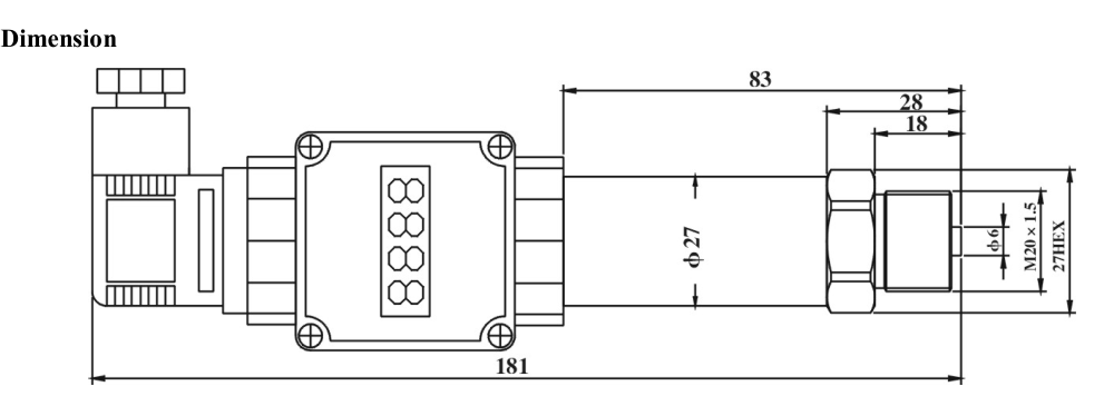 SS316L Digital Pressure Sensor For Water Liquid 4 - 20mA