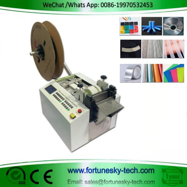 Fully Automatic Heat Shrinkable Tubing Hot Cold Cutter Cut To Length Auto-Stop