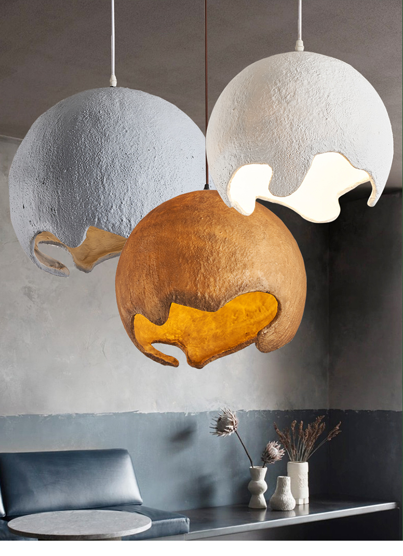 Restaurant Dining Island LED Chandelier Modern Cafe Bar Study Bedroom Light Wabi Sabi pendant lamp(WH-VP-163)
