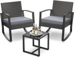 Patio Rattan Furniture Set Hidden Storage, 7 Sofa Sections, Outdoor Wicker