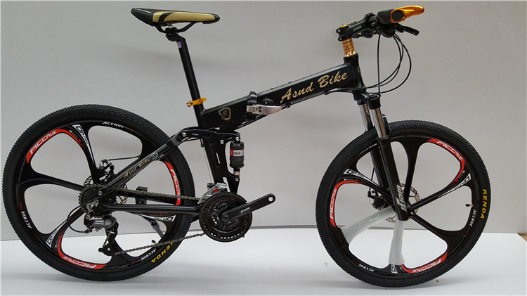 Made in China high grade 26" aluminium alloy folding mountain bicycle/bicicle MTB with magnesium one wheel