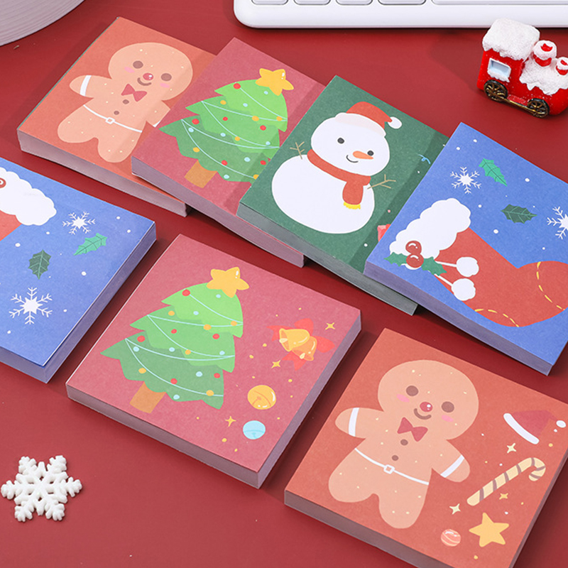 Self Adhesive Christmas Sticky Note Pads Memo Notebook 8cm X 8cm