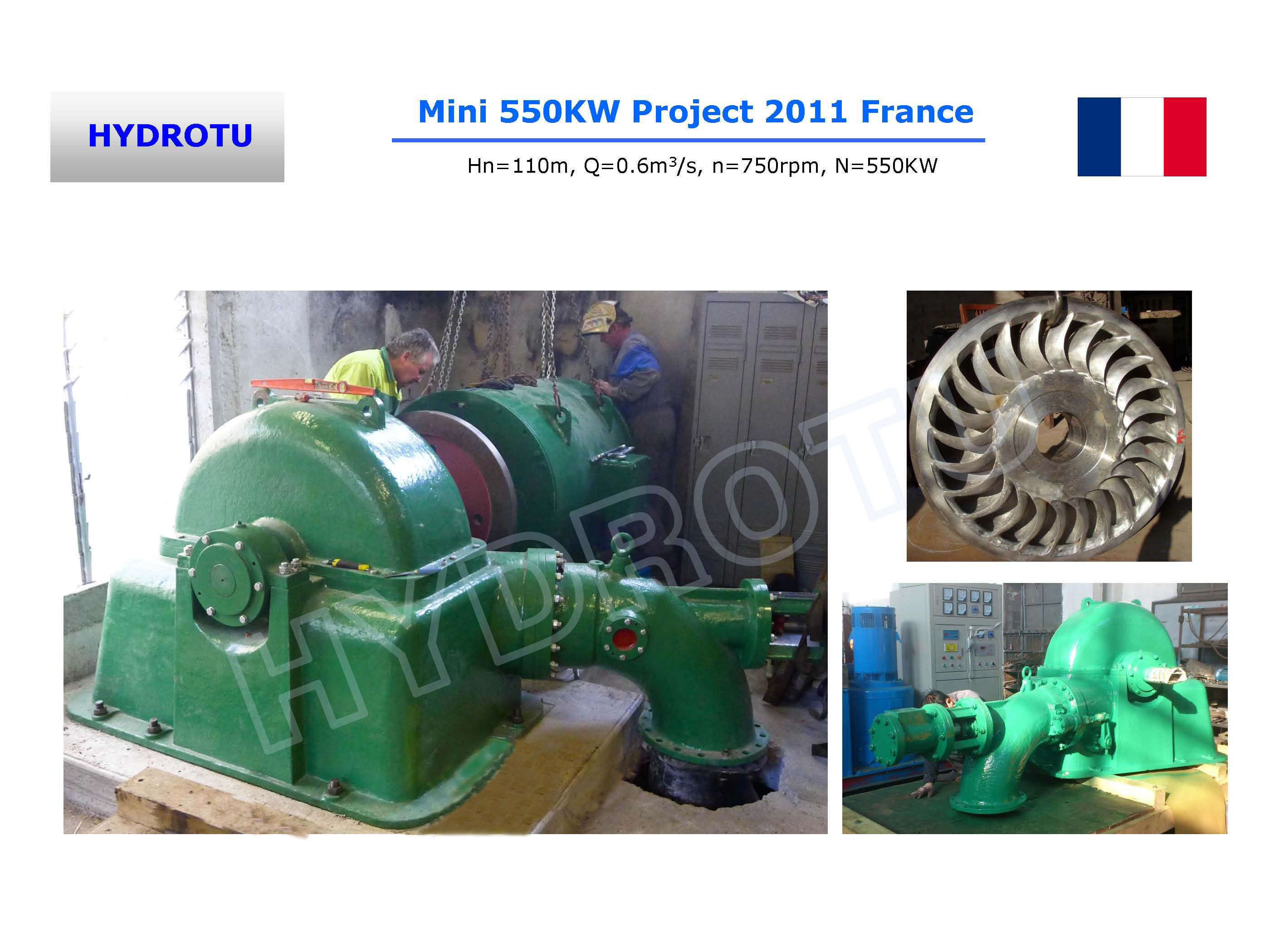 100KW--2000 KW Impulse Turbine/ Turgo Hydro Turbine / Water Turbine For Hydropower Station