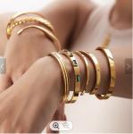 14K Gold Plated CZ Tennis Bracelet For Women Classic Emerald Cut Simulated