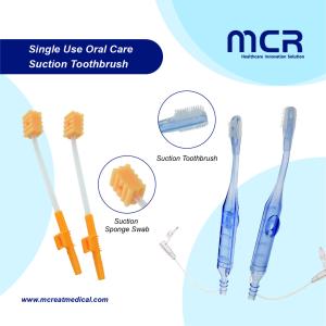 Quality Silicone Brush Head Transparent Handle Suction Toothbrush for Nursing Product wholesale