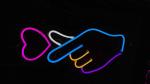 Custom finger heart neon sign men cave bedroom Dorm wall lighting deco