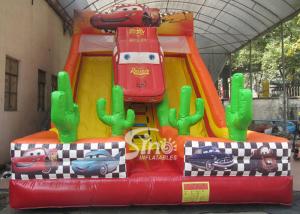 Quality 6m high kids extreme speed race inflatable car slide for kids outdoor entertainment wholesale