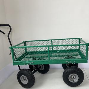 Quality Wooden Four-wheel Mesh Cart for Heavy-duty and Sustainable Material Transport wholesale