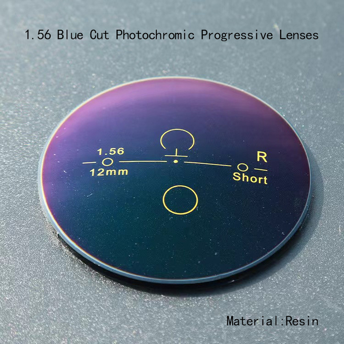 Block Blue Ray 1.56 Photochromic Lenses Blue Cut Progressive Lenses