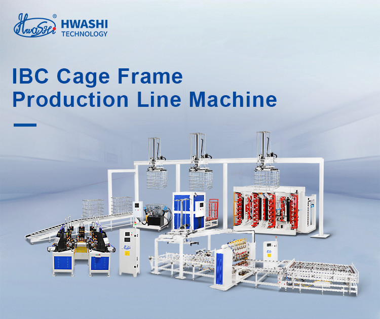 Automatically Steel IBC Cage Base Frame Welding Machine With Horizontal Structure