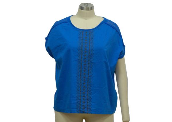 Ladies Casual Wear Raglan Short Sleeve / Ladies Softness T Shirt drop-shoulder