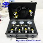 Excavator Hydraulic Pressure Test Gauge Kit With Stainless Steel Case