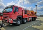 Heavy Duty Truck Mounted Telescopic Crane , Truck Bed Mounted Crane Folded Boom