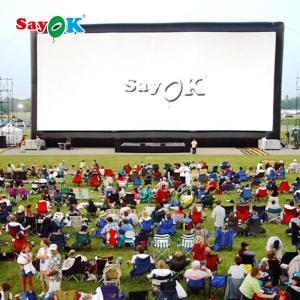 Quality Inflatable Video Screen Custom Open Air Fourfold Sewing Blow Up Cinema Screen wholesale
