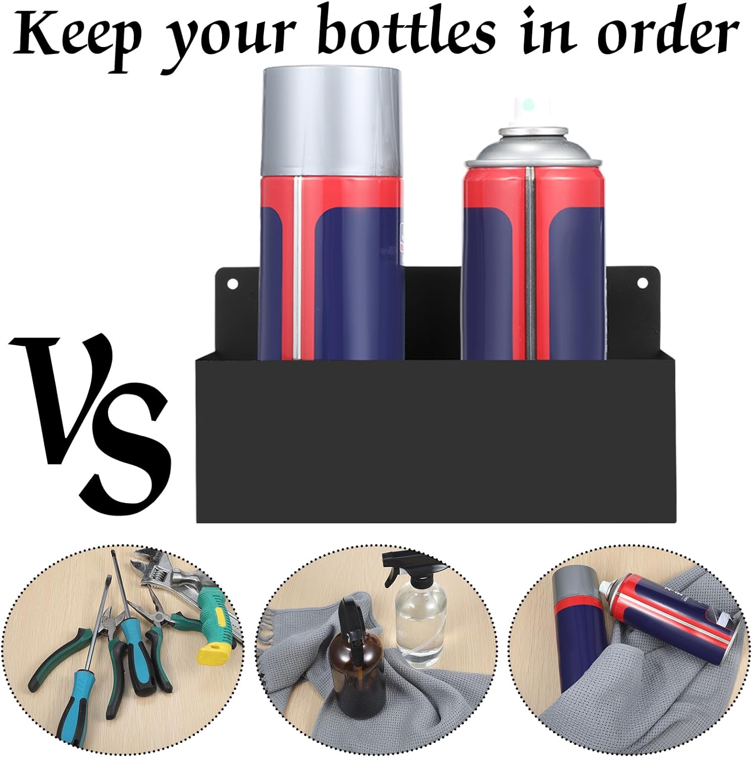 Organize Your Toolbox with this Magnetic Spray Can Holder Heavy Duty and Wall Mounted