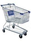Multi - Function Wire Shopping Carts USA Type Coin Locked Metal Shopping Basket