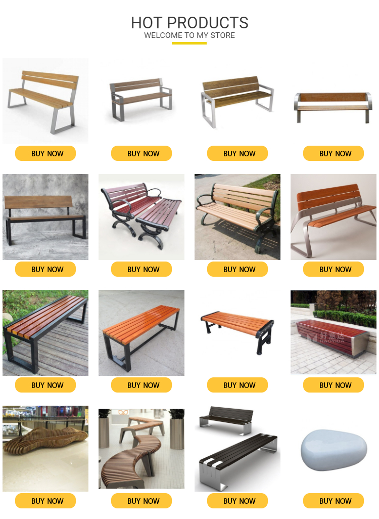 Patio Outdoor customized decorative steel cast iron garden bench seat