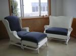 European Style Hand-Woven Outdoor Rattan Sofa Chair For Balcony