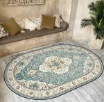 Ethnic Style Ellipse Crystal Velvet Floor Carpets 160*230cm For Bedroom Living