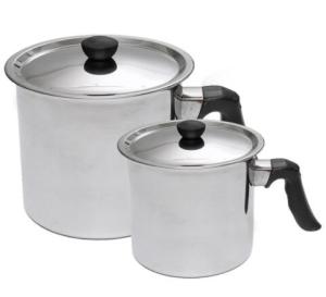 Quality Silver Stainless Steel 304 Wax Melter Pot Big 2.5L Volume With Cover wholesale
