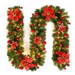 Eco Friendly Artificial Christmas Tree Garland Rattan Holiday Home Decor