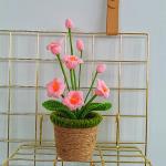New Creative Luxury Handmade Crochet Knitting Plants Flowers Handicraft Home