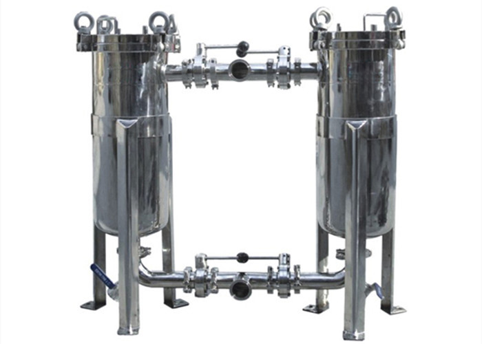 SUS304 / SUS316 High Pressure Filter Housing , Multi Bag Filter Housing