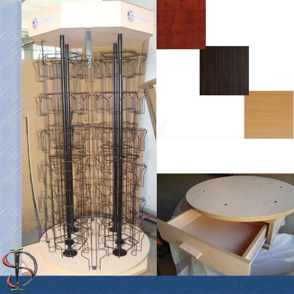 Magazine Kiosk Display Stand / Books Rack with top logo / Greating Cards Spinner