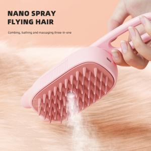 Quality Pet Grooming Brush Cats Long Handle Electric USB Water Spray Steam Comb Dog Hair Cleaner wholesale