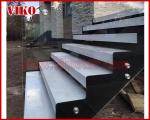 Double Steel Plate Staircase VK22S Railing tempered glass, Stringer,carbon 304