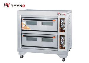Quality High Temperature Bakery Deck Oven Stainless Steel 2 Deck 4 Trays Bread Oven wholesale