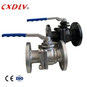 Quality PN25 A216 Gr.WCB Handle Lever CF3M Flanged Ball Valve wholesale