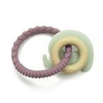 Food Grade Elephant Silicone Beech Wooden Teething Toys For Young Babies