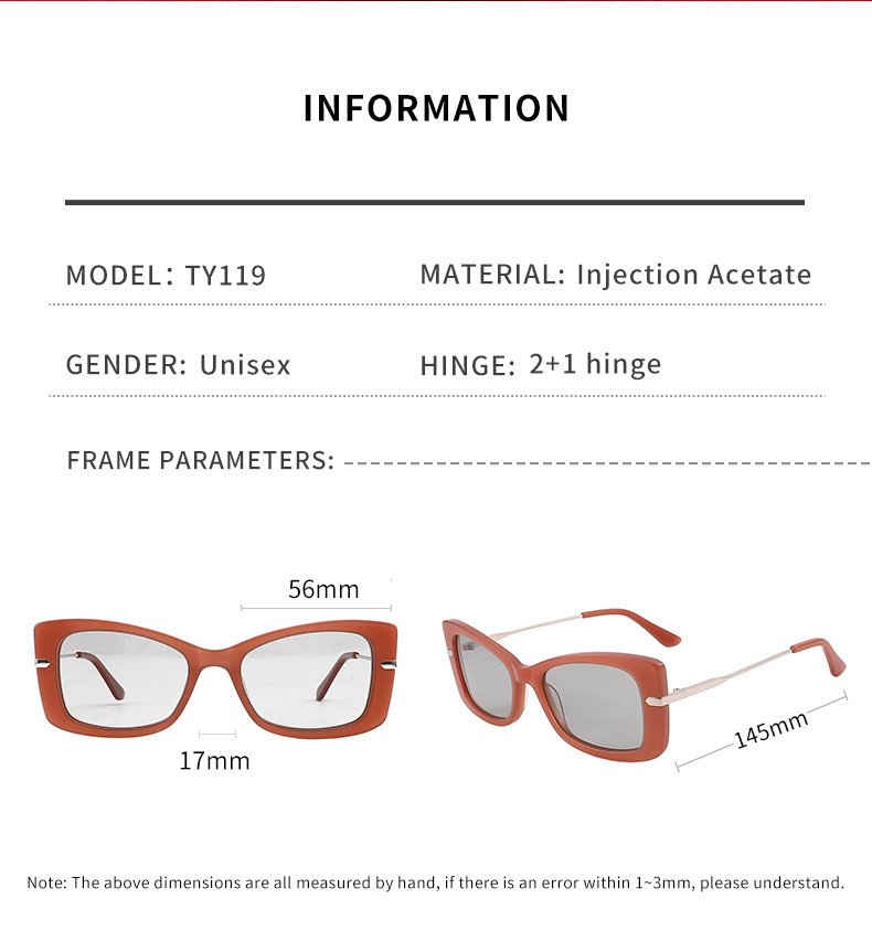 Unisex 56mm Acetate Butterfly Frame Sunglasses UV400 Protection Trendy Eyewear Outdoor