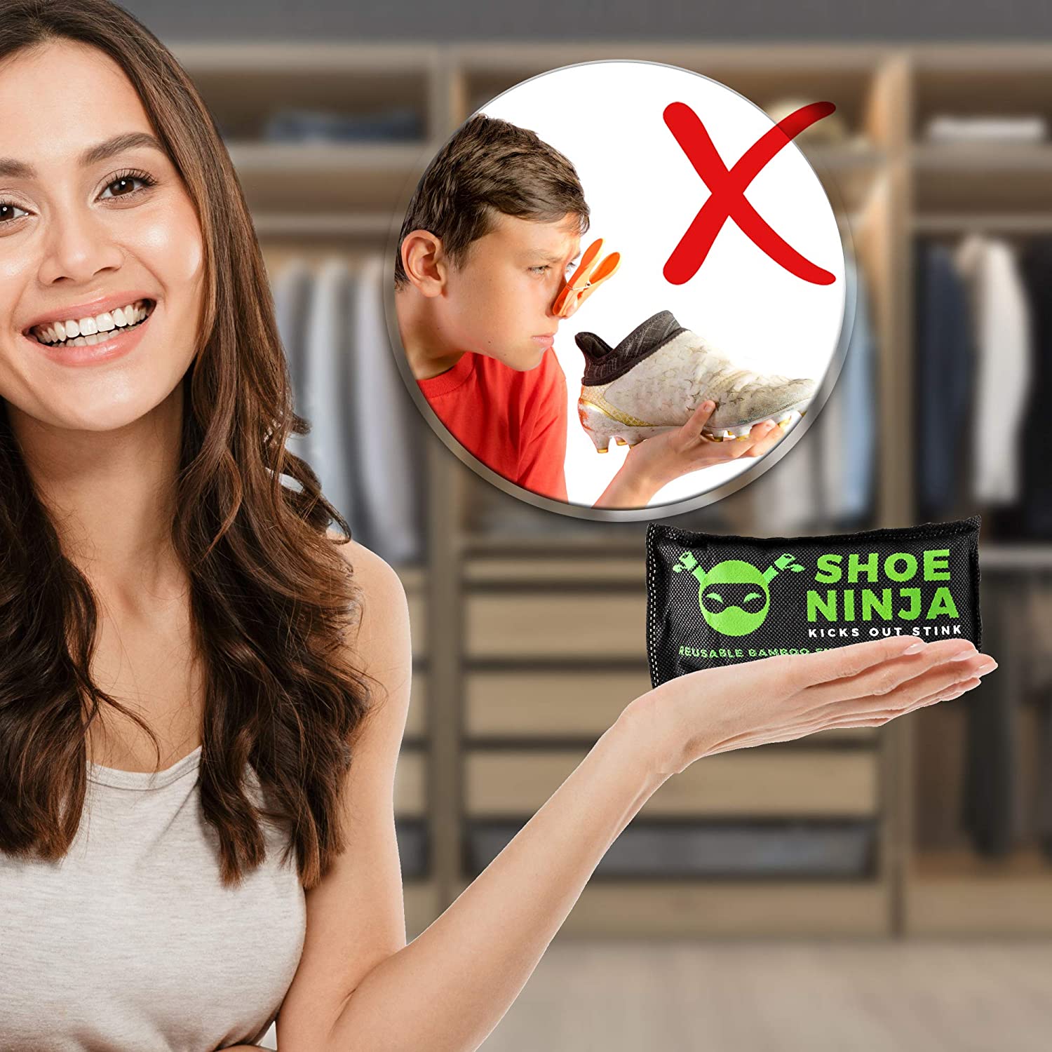 Activated Bamboo Charcoal Shoe Deodorizer Bags Natural and Sustainable Odor Eliminator