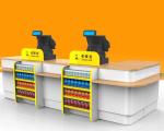 Durable Cash Register Counter Stand , Retail Sales Counter Furniture
