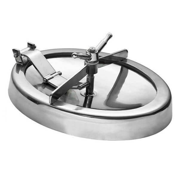 304 316L Stainless Steel Manhole Cover Sanitary Elliptical Shape For Hygienic