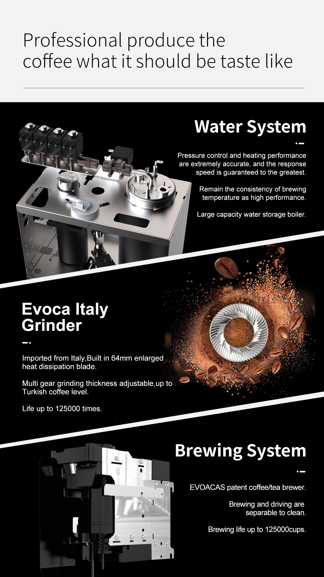 Freshly Grounded Bean To Cup Ice Coffee Vending Machine 220VAC