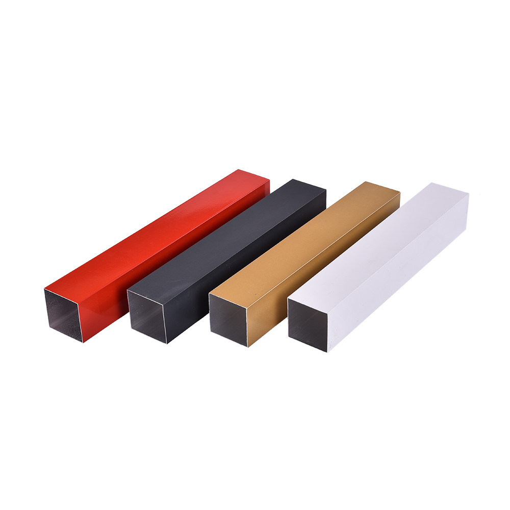Decoration Aluminum Square Tube Section Customized Color For Showroom