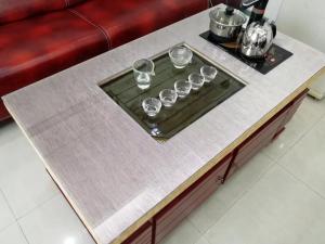 Quality Grey Tabletop Toughened Multilayer Fabric Laminated Glass Panels wholesale