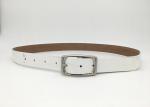 Simplicity Womens Genuine Leather Belt Polished Golden And Black Metal Buckle