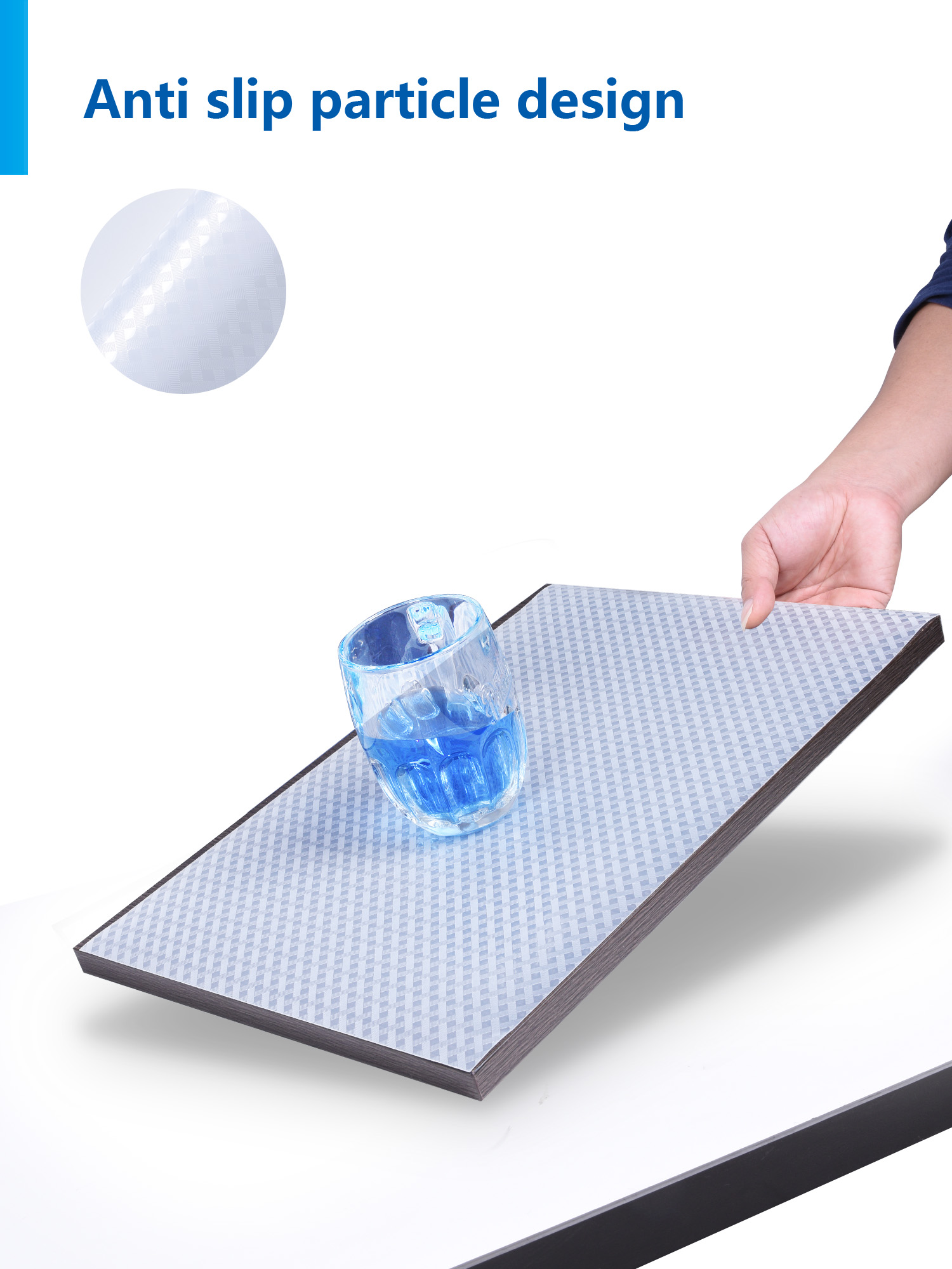 Transparent Anti-slip Shelf Liner for Bathroom Kitchen Cabinet Drawer and Refrigerator