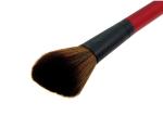 Soft Contour Blush Brush Brown Synthetic Hair Red Wooden Handle