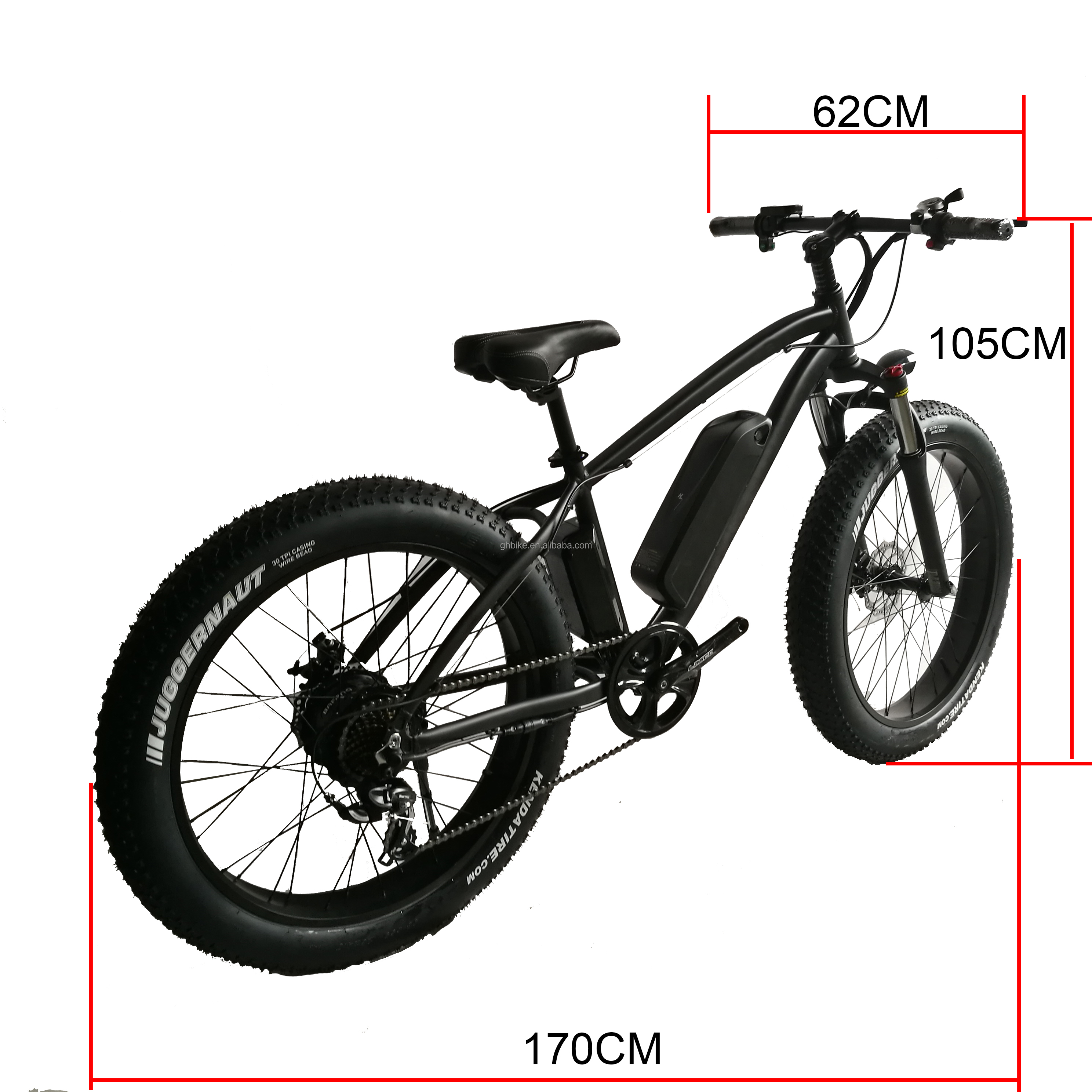 CE CPSC UN28.3 Certified 26" Electric Mountain Bike with 1000W Motor and 14AH Battery