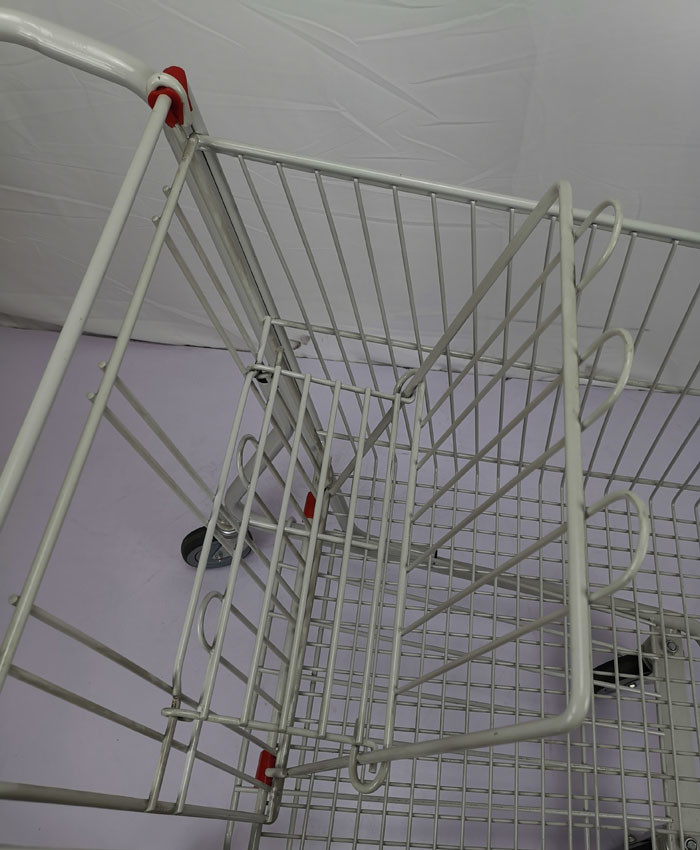 American Style Foldable Steel Shopping Cart Supermarket Basket Trolley CE Certificate