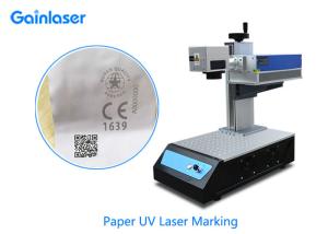 Quality Home UV Laser Marking Machine Air Cooled 3W 355nm for Plastic, Paper, Leather, Fruit wholesale